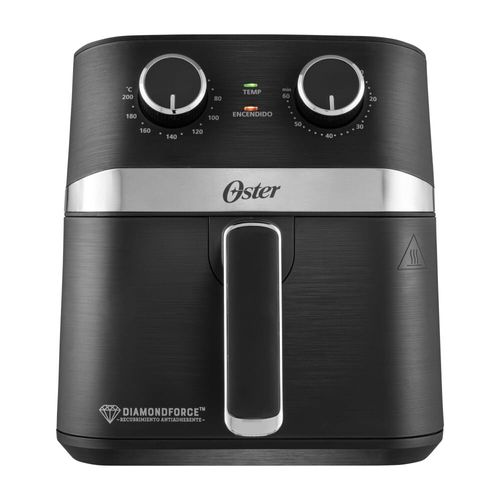 Freidora de aire Oster 4 Litros Manual DiamondForce CKSTAF401MDF Negra