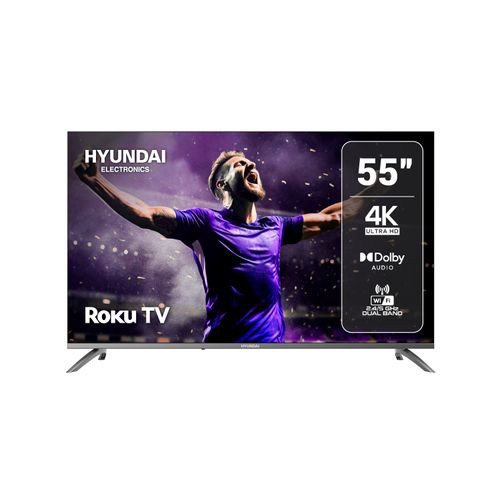 Televisor Hyundai 55" Pulgadas HYLED5527R4KM UHD LED Smart TV Roku