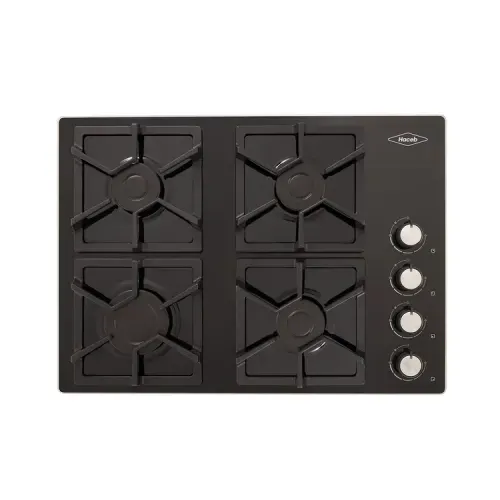 Estufa de Empotrar Haceb 4 Puestos 60x43 cm Gas Propano Cristal Negro
